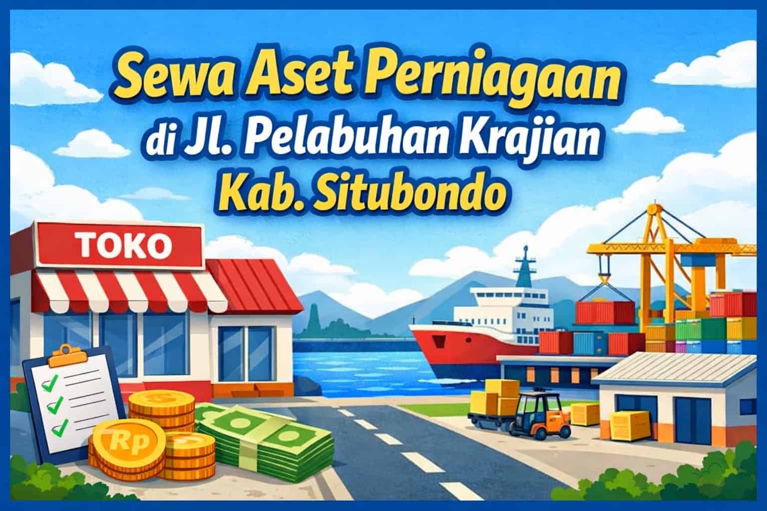 Sewa Aset Situbondo di Jl. Pelabuhan Krajian untuk Kegiatan Perniagaan