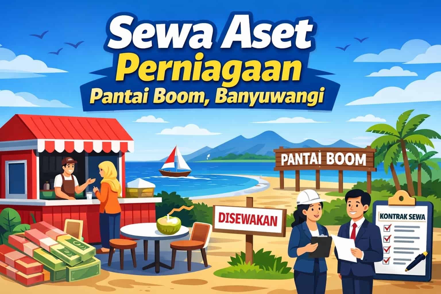 Sewa Aset Banyuwangi di Pantai Boom: Peluang Strategis untuk UMKM dan Investor