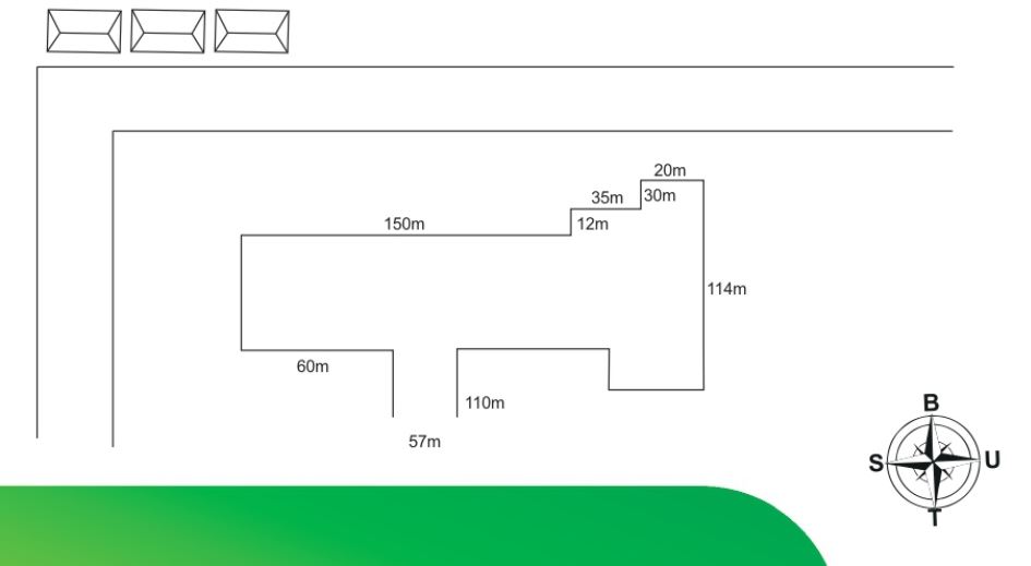 Denah Sewa Aset Tanah Kosong Raya Kunir Klampuk Arum, Darungan, Kab. Lumajang